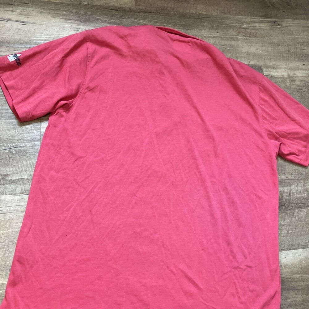 Linksoul Mens XL Luxury Cotton Polo Shirt Coral Pink Arrowhead Golf Short Sleeve - Picture 9 of 9